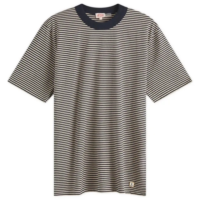 Armor-Lux Armor Lux Cotton Regular Fit Short Sleeve T-Shirt, Navy Sandstone
