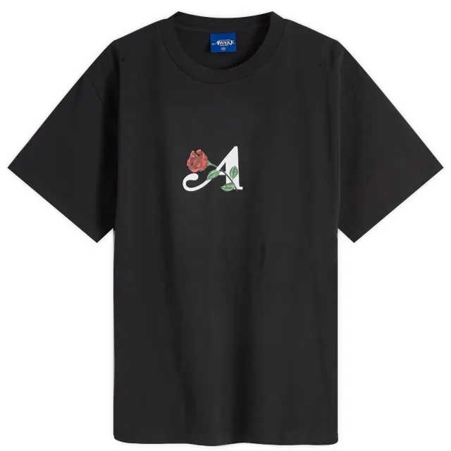 T-Shirt Awake Ny Flower Classic Tee Washed Black M
