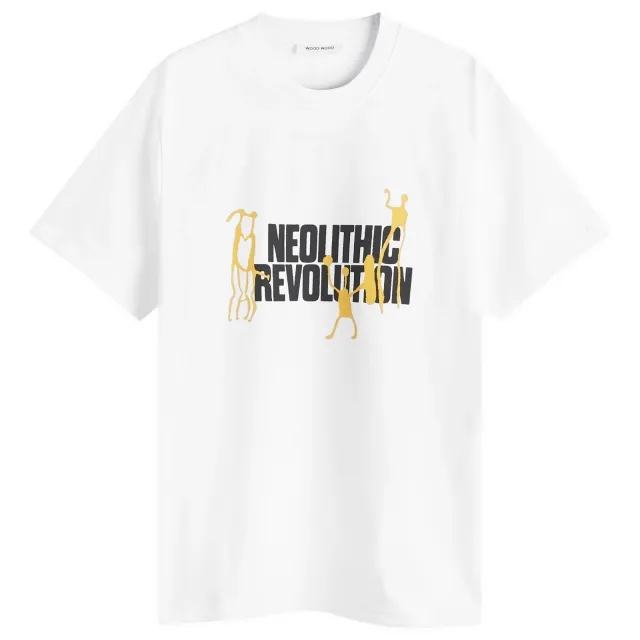 Wood Wood Men's Bobby Neolithic T-Shirt White
