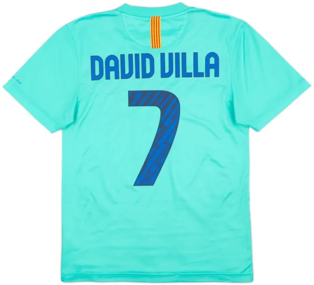 Nike 2010-11 Barcelona Away Shirt Villa #7 - 5/10 - (M)