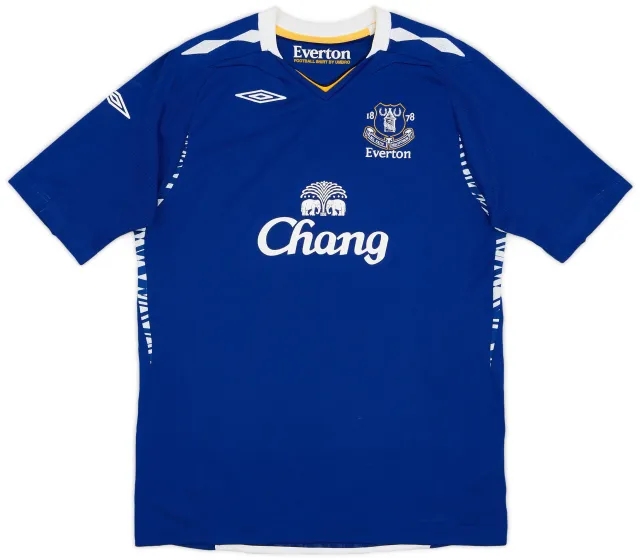 Umbro 2007-08 Everton Home Shirt - 7/10 - (XL.Boys)