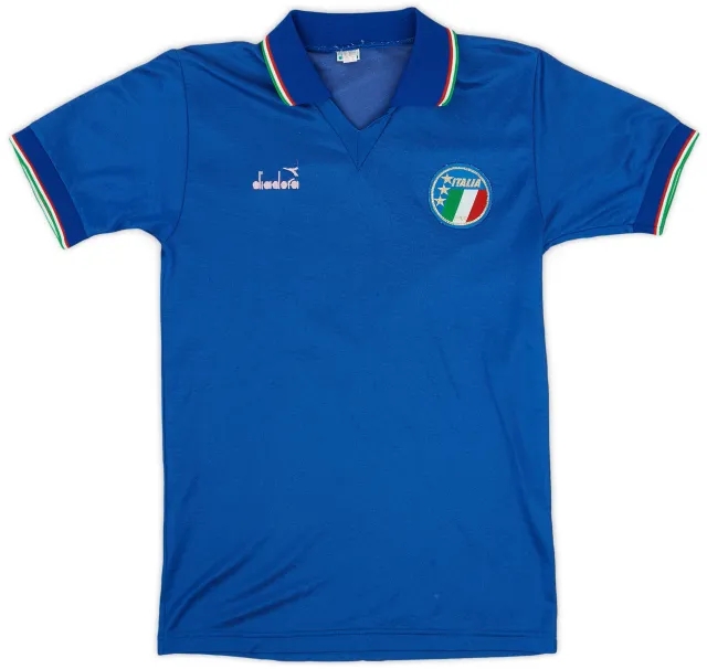 Diadora 1986-88 Italy Home Shirt - 5/10 - (M)