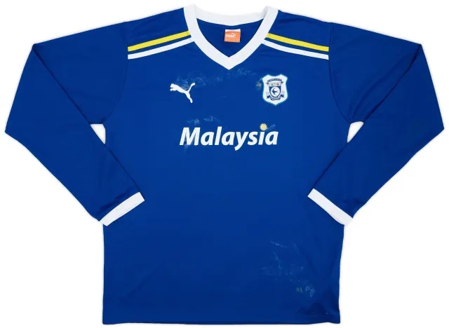 Puma 2011-12 Cardiff Home L/S Shirt - 4/10 - (XL)