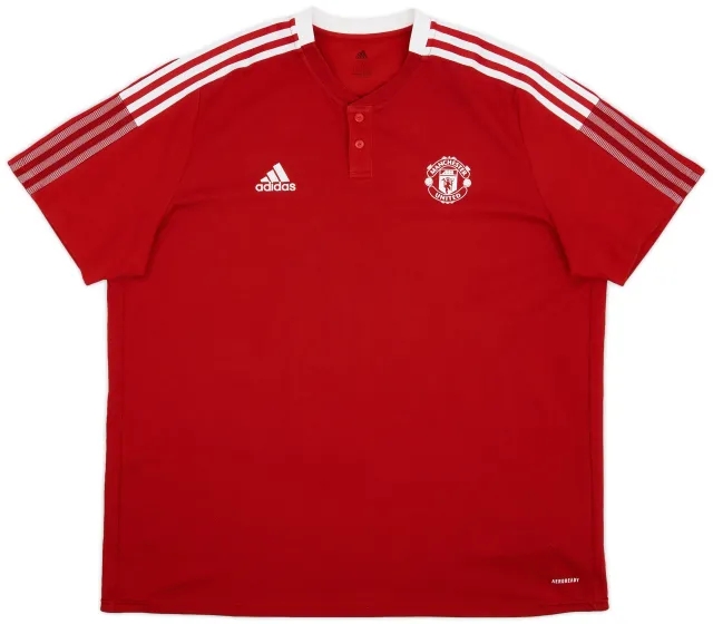2021-22 Manchester United adidas Polo Shirt - 8/10 - (XXL)