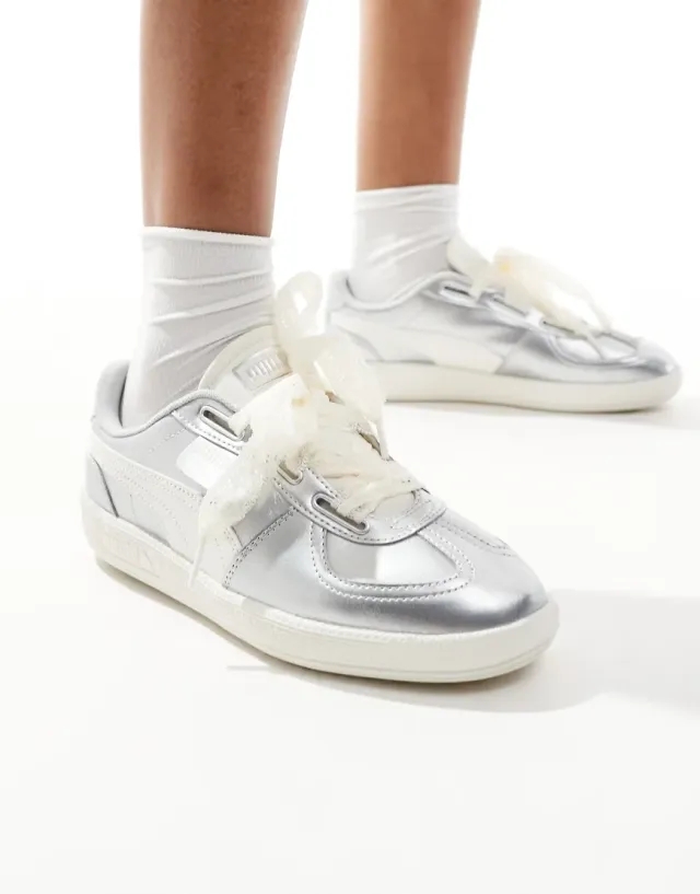 Sneakers Puma Palermo Wide Lace Metallic Puma Silver-White Eur 42.5
