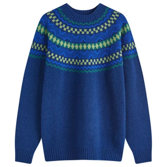 Country Of Origin Men's Soho Fairisle Knit Jumper Cosmic