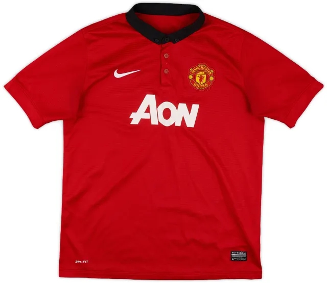 Nike 2013-14 Manchester United Home Shirt - 9/10 - (XL.Boys)