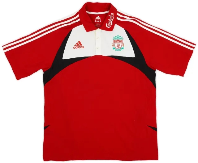2007-08 Liverpool adidas Polo Shirt - 7/10 - (L/XL)