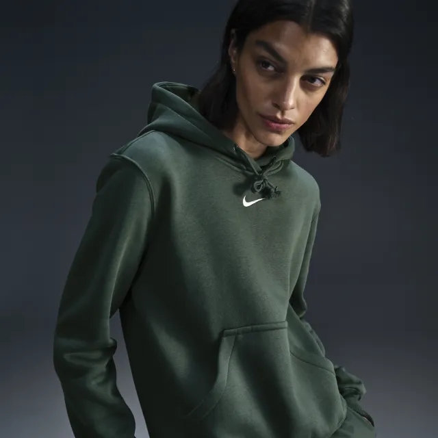 Nike Sportswear Phoenix Fleece Women's Pullover Hoodie - Green - Cotton/Polyester