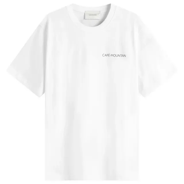 Café Mountain Men's Clubhouse T-Shirt Natural/Green