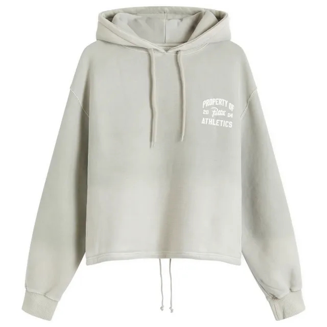 Patta Athletic Drawcord Hooded Sweater Men Hoodies Grey
