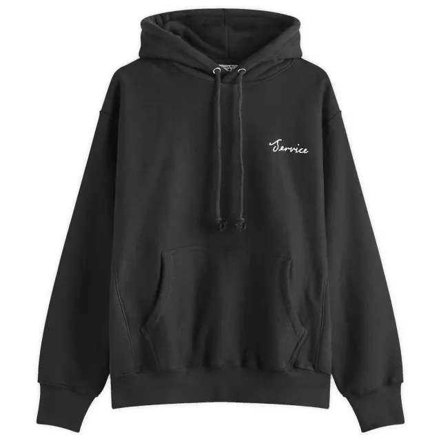 Service Works Men's Script Logo Hoodie Black
