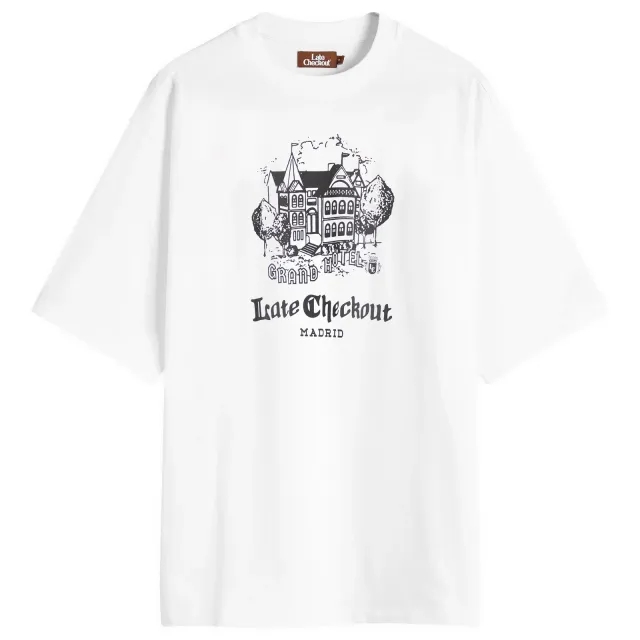 Late Checkout Men's Grand Hotel T-Shirt White