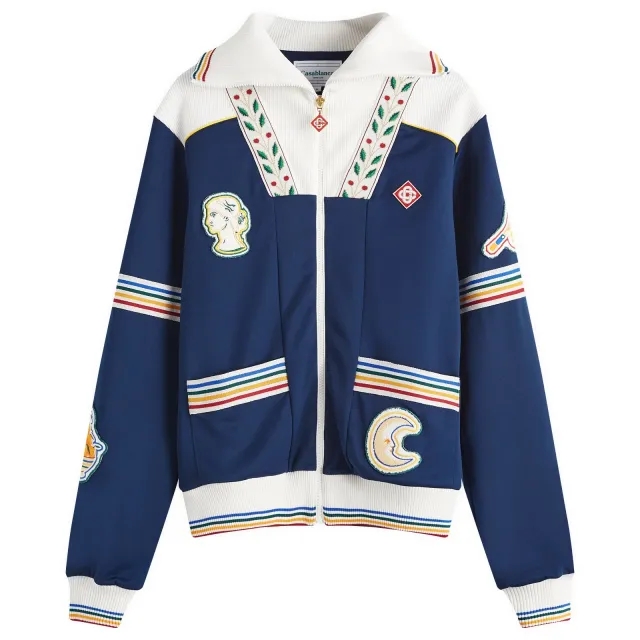 Casablanca Men's Varsity Track Jacket Navy