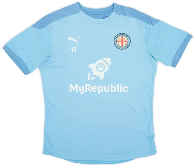 2019-20 Melbourne City Puma Player Issue Training Shirt #18 - 8/10 - (L)