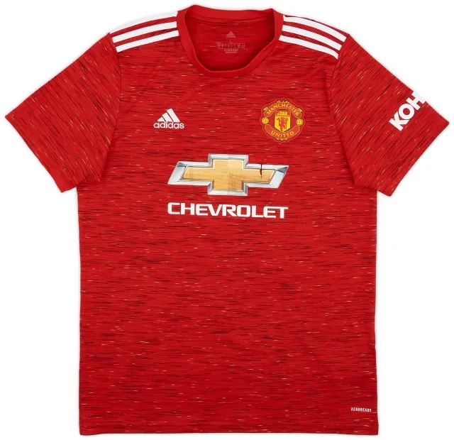 adidas 2020-21 Manchester United Home Shirt - 4/10 - (L)