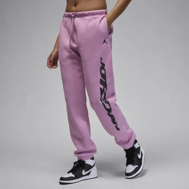 Nike Jordan Brooklyn Fleece Women's Trousers - Purple - Cotton/Polyester