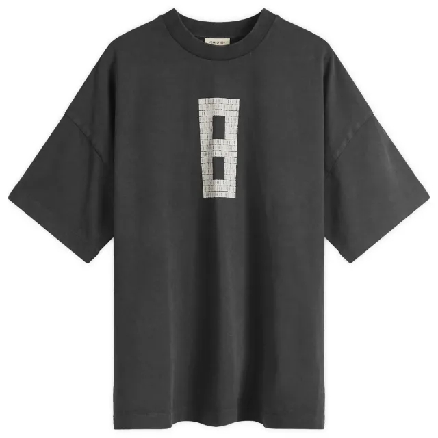 Fear of God Men's 8 Print Short Sleeved T-Shirt Black