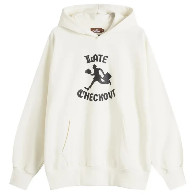 Late Checkout Men's Bellboy Popover Hoodie White