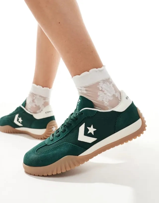 Converse Run Star Ox Trainers In Dark Green
