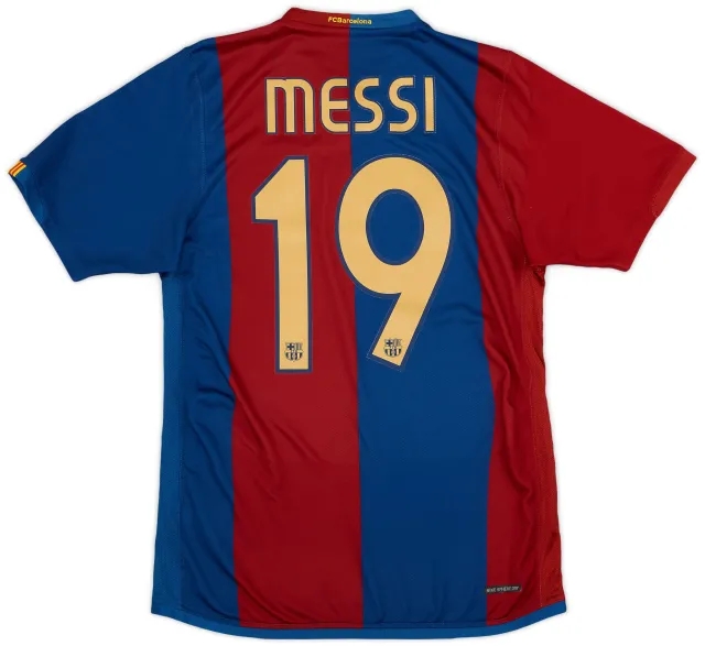 Nike 2006-07 Barcelona Home Shirt Messi #19 - 8/10 - (S)
