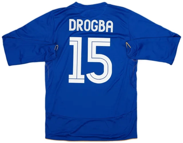 Umbro 2005-06 Chelsea Centenary Home L/S Shirt Drogba #15 (M)