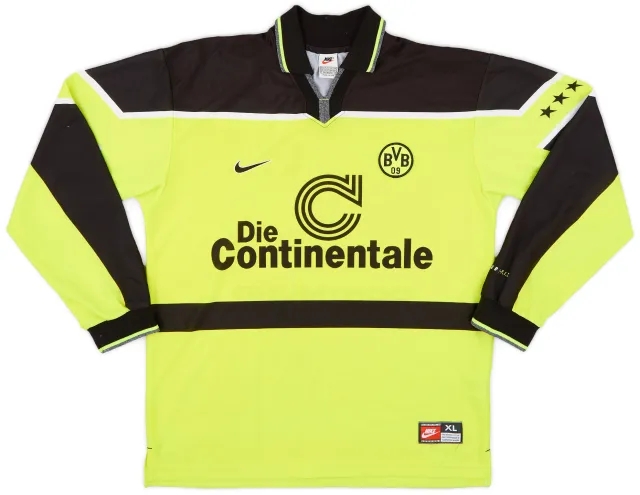 Nike 1997-98 Borussia Dortmund Home L/S Shirt - 9/10 - (XL)