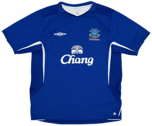 Umbro 2005-06 Everton Home Shirt - 8/10 - (XL)