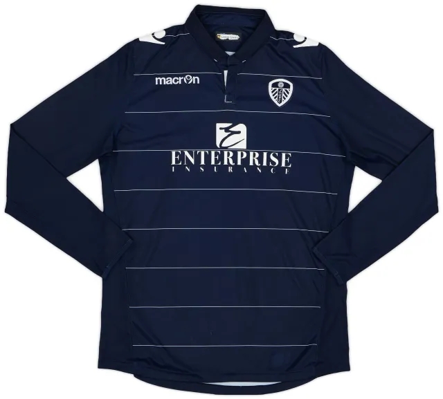 Macron 2014-15 Leeds United Away L/S Shirt - 6/10 - (XL)