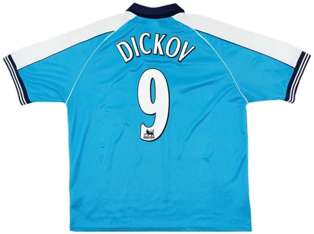 LeCoqSportif 1999-01 Manchester City Home Shirt Dickov #9 - 8/10 - (XL)