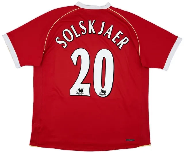 Nike 2006-07 Manchester United Home Shirt Solskjaer #20 - 5/10 - (XL)
