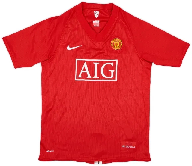 Nike 2007-09 Manchester United Home Shirt - 9/10 - (XL.Boys)