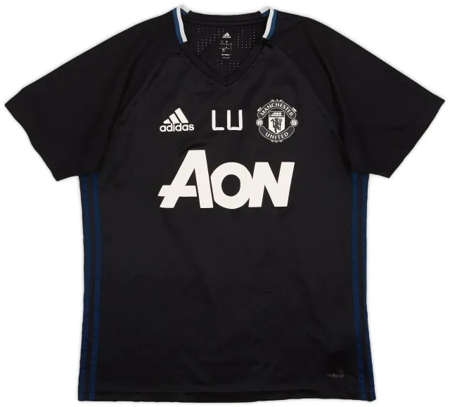 2016-17 Manchester United Staff Issue adidas Training Shirt LU' - 7/10 - (M)