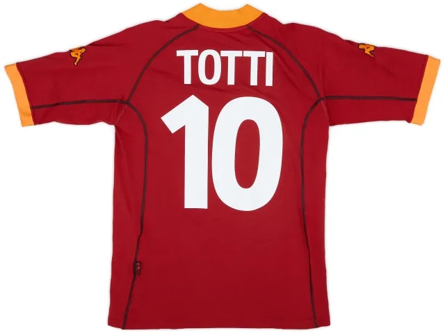 Kappa 2001-02 Roma Home Shirt Totti #10 - 6/10 - (M)