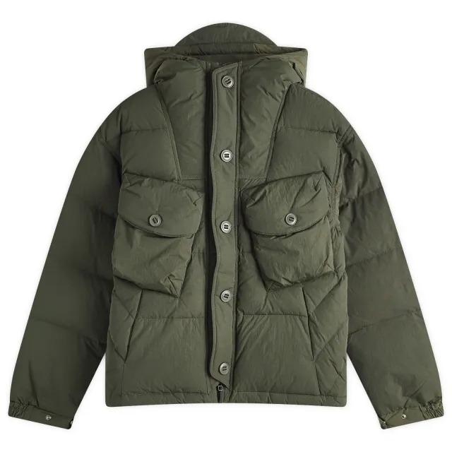 FrizmWORKS Men's Down Parka Jacket Dark Green