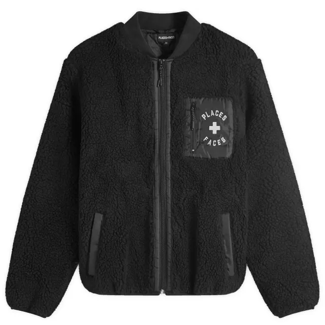 PLACES+FACES Men's P+F Sherpa Jacket Black