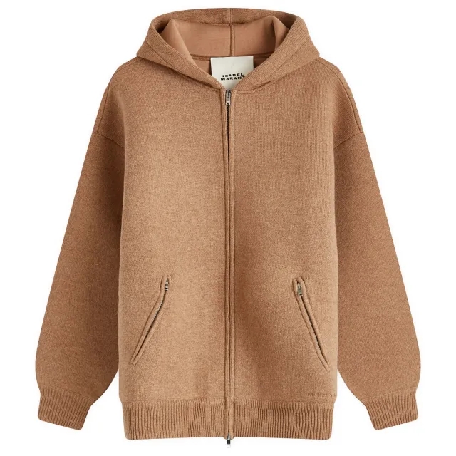 Isabel Marant Women's Lanny Hooded Zip Jacket Camel