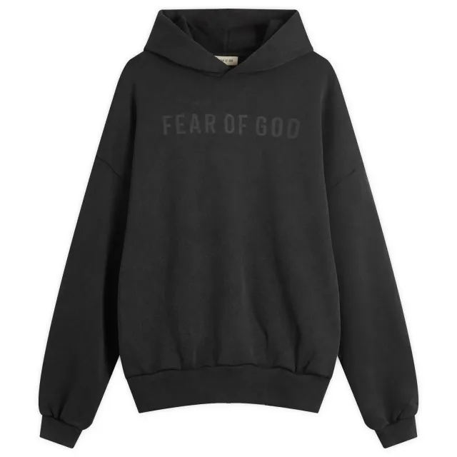 Fear of God Men's Text Logo Hoodie Black