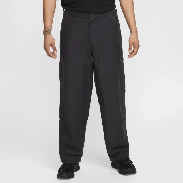 Nike Life Men's Chamois Double-Knee Trousers - Grey - Cotton
