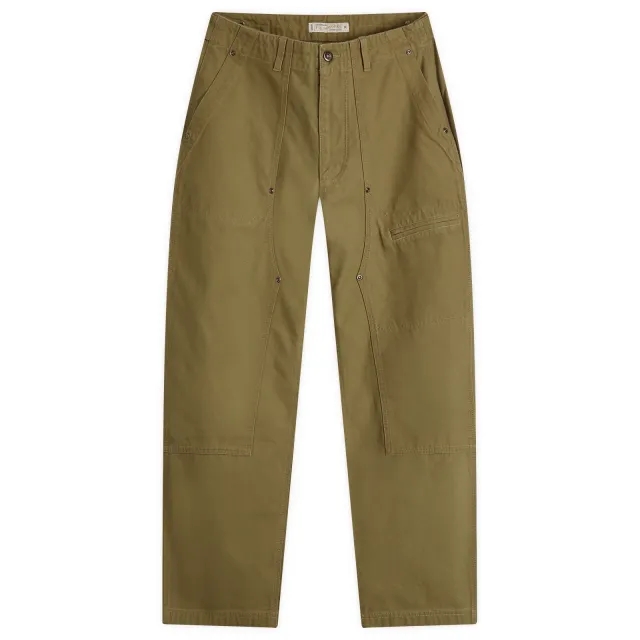 FrizmWORKS Men's Jungle Cloth Double Knee Pants Khaki Beige