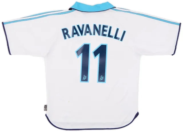 adidas 1999-00 Olympique Marseille Home Shirt Ravanelli #11 - 6/10 - (S)