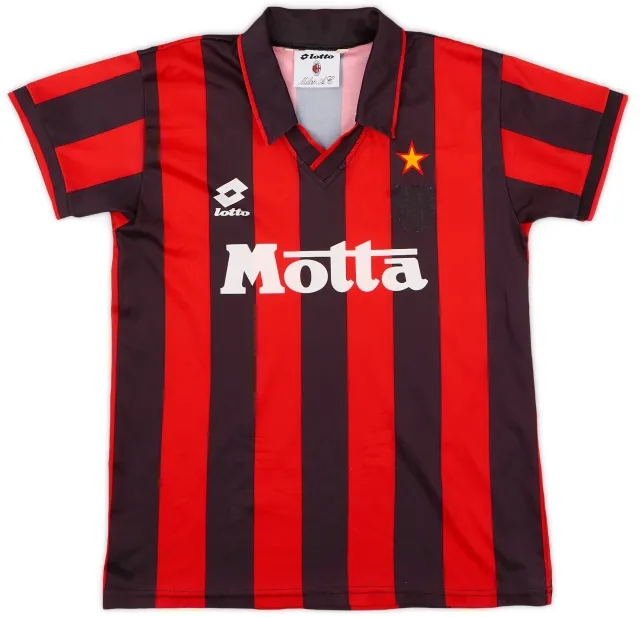 Lotto 1993-94 AC Milan Home Shirt - 7/10 - (XXL.Boys)