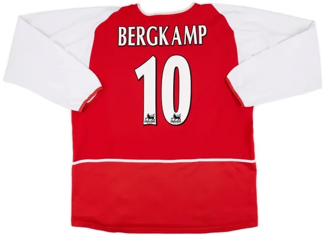 Nike 2002-04 Arsenal Home L/S Shirt Bergkamp #10 - 9/10 - (3XL)
