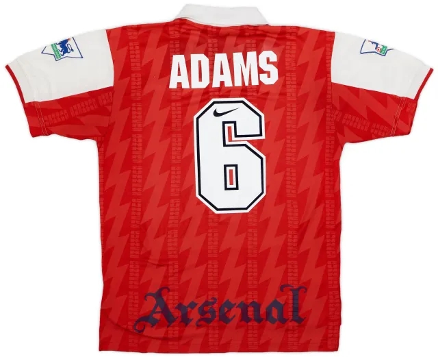 Nike 1994-96 Arsenal Home Shirt Adams #6 - 7/10 - (M)