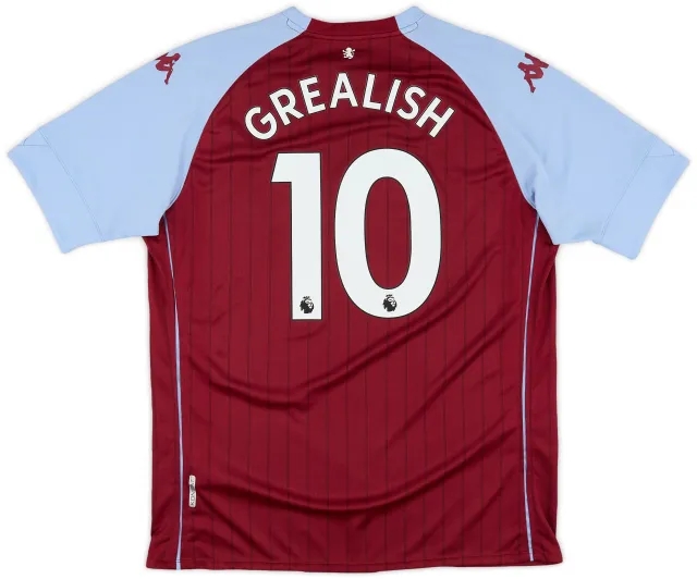 Kappa 2020-21 Aston Villa Home Shirt Grealish #10 - 6/10 - (XXL)