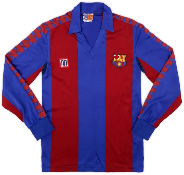 Meyba 1984-89 Barcelona Home L/S Shirt - 8/10 - (S)