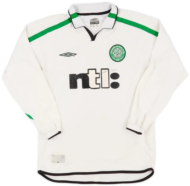 Umbro 2001-02 Celtic Away L/S Shirt - 5/10 - (M)