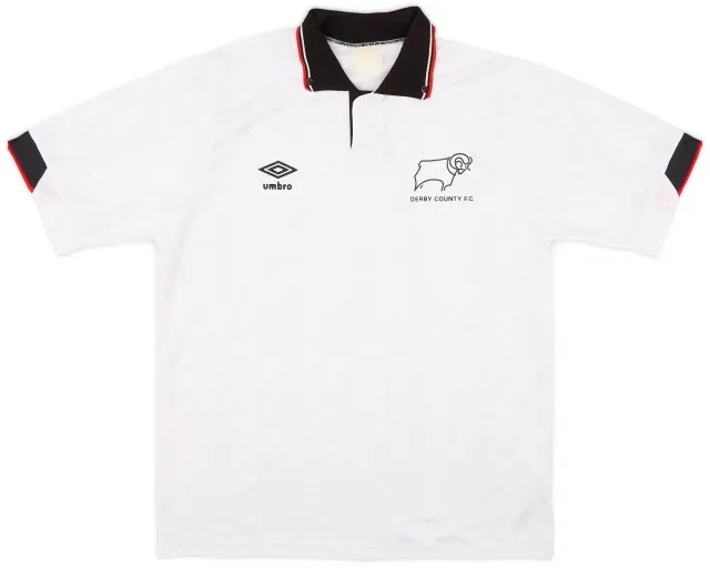 Umbro 1989-91 Derby County Home Shirt - 8/10 - (L)
