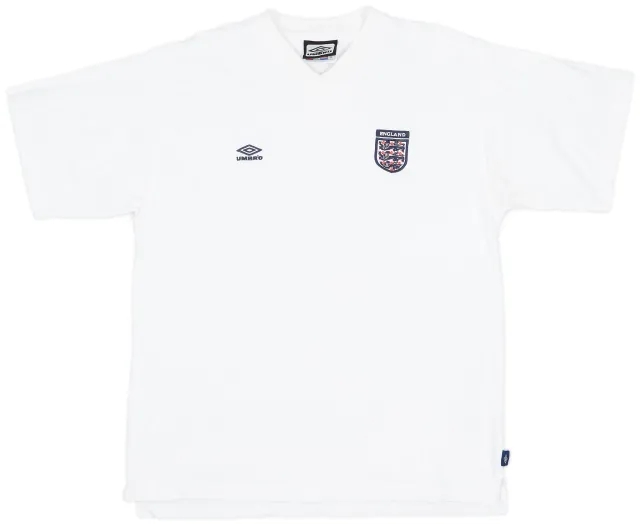 2000-02 England Umbro Cotton Tee - 8/10 - (XL)