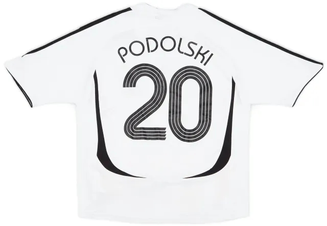 adidas 2005-07 Germany Home Shirt Podolski #20 - 8/10 - (S.Boys)